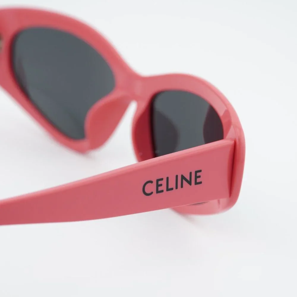 Celine CL40279U 72A Sunglasses Pink Cat Eye Frame, Grey Lenses - Picture 5 of 10